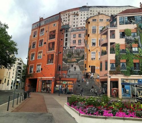 Idee cadeau circuit dans lyon arret fresques de la croix rousse en vtc