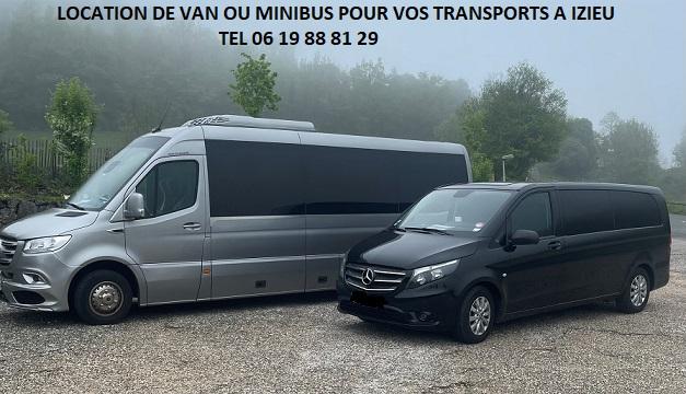 Transport en van ou minibus a izieu