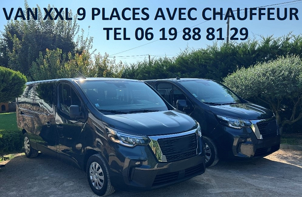 Van XXL 9 places avec chauffeurs pourvos transports en groupe