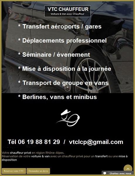 Vtc Chaponost chauffeur privé