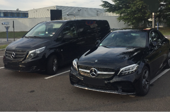 Vtc lyon berline et van mercedes de cote