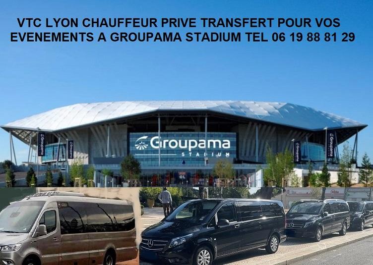 Vtc lyon transfert en taxi prive vers groupama stadium stade des lumieres